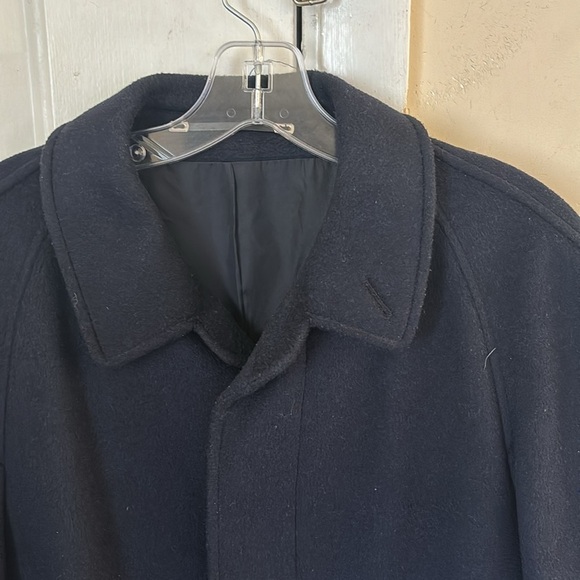 Cashmere & Wool Women’s Navy Classic Long Overcoat Size 12 - Picture 8 of 16